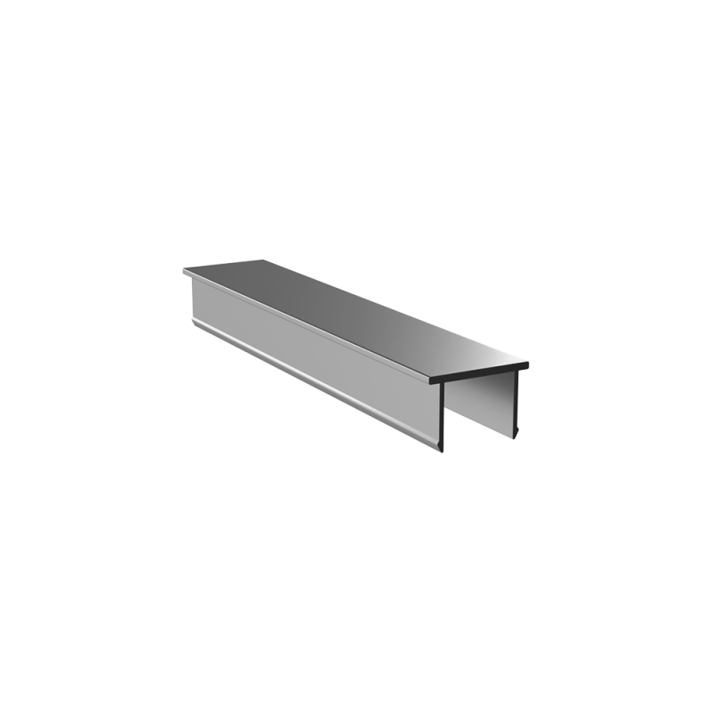 METLAM Toilet partition channel insert, 13mm CL board, alum anodised, 2 ...
