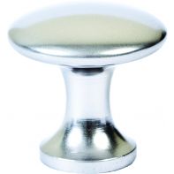 Knob "Montoya", round, 25mm diameter, brushed nickel
