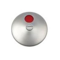 Metlam toilet partition turn bolt/indicator, round satin chrome-plated, set