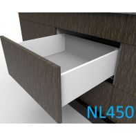 Topaz Slimline Mid-height drawer kit H167, NL450, quick-dowel fix, white (each)