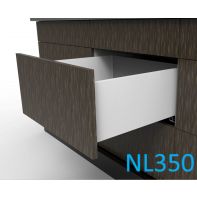 Topaz Slimline Tall drawer kit H199, NL350, quick-dowel fix, white (each)
