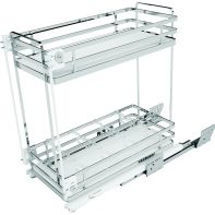 Sige pull-out unit, two baskets (bottom-mount), suits 300mm width, 40kg load, ea.