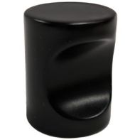 N ~ Knob "Tacca" Cylinder 20mm dia, 26mm high, satin black, ea