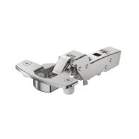 Sensys 95∞ thick door hinge, door thickness up to 32 mm, with integrated silent system, nickel plated, inset, TH-drilling pattern 52 x 5.5 mm, for pressing in
