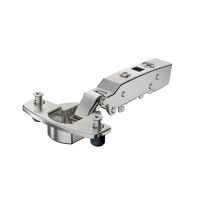 Sensys 95∞ thick door hinge, door thickness up to 32 mm, with integrated silent system, nickel plated, overlay, TH-drilling pattern 52 x 5.5 mm, with expanding sockets