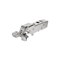 Sensys 95∞ aluminium frame hinge with integrated silent system, nickel plated, half overlay, for screwing on