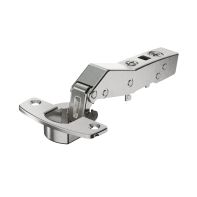 Sensys 95∞ angle hinge W30 with integrated silent system, nickel plated, overlay, TH-drilling pattern 52 x 5.5 mm, for screwing on