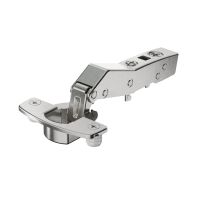 Sensys 95∞ angle hinge W30 with integrated silent system, nickel plated, overlay, TH-drilling pattern 52 x 5.5 mm, for pressing in