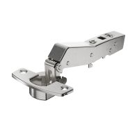 Sensys 95∞ angle hinge W45 with integrated silent system, nickel plated, overlay, TH-drilling pattern 52 x 5.5 mm, for screwing on