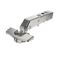Sensys 95∞ angle hinge W45 without self closing feature, nickel plated, overlay, THS-drilling pattern 52 x 5.5 mm, 48 x 6 mm, Fix fast assembly