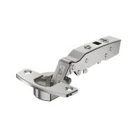 Sensys 110∞ hinge with integrated silent system, nickel plated, overlay, TH-drilling pattern 52 x 5.5 mm, for screwing on