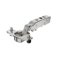 Sensys 110∞ hinge without integrated silent system, nickel plated, overlay, TH-drilling pattern 52 x 5.5 mm, with expanding sockets