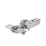 Sensys 110∞ thin door hinge, door thickness from 10 mm, with integrated silent system, nickel plated, inset, TH-drilling pattern 52 x 5.5 mm, for pressing in
