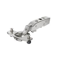 Sensys 110∞ thin door hinge, door thickness from 10 mm, without integrated silent system, nickel plated, overlay, TH-drilling pattern 52 x 5.5 mm, with expanding sockets