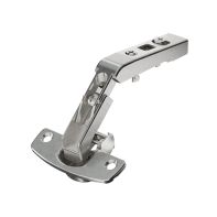 50∞ / 65∞ Hinge for corner cabinet folding doors without self closing feature, nickel plated, overlay, TH-drilling pattern 52 x 5.5 mm, for screwing on