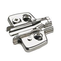Cross mounting plate with Direct height adjustment, nickel plated, for pressing in, distance 3.0 mm