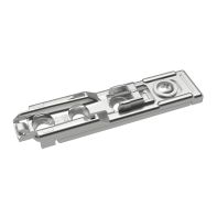 Linear mounting plate with Direct height adjustment, nickel plated, for screwing on, distance 1.5 mm