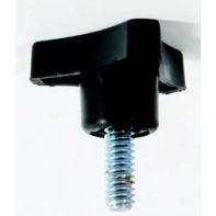 Handwheel, tri-wheel, screw, 38mm, 5/16" x 13mm thread, nylon, black, each