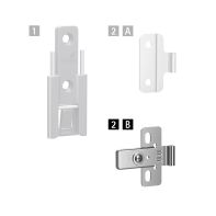WingLine L Centre hinge, fast assembly for screwing on, Hinge component 2B with precision vertical and reveal adjustment capability, nickel plated