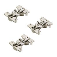 Centre hinge set with adjustable reveal and pivot point, for pressing in