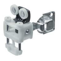 Running component for door panel weighing up to 12 kg with self closing feature WingLine L, left, grey