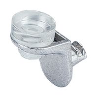 Glass shelf supports Sekura 8, ¯ 5 mm, die-cast zinc nickel plated, transparent