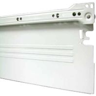 Single-wall metal drawer H150, NL350, four-piece set, white