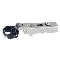 95∞ Intermat glass door hinge, half overlay, for screwing on