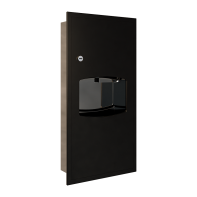Recessed Paper Towel Dispenser and 6.5 Litre Waste Receptacle - Designer Black