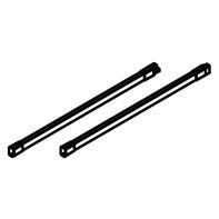Topaz slimline drawer system gallery rails NL400, screw-fix front bracket (white), pair