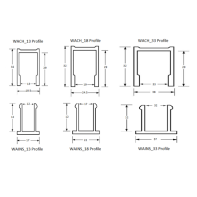 N~ Channel. Toilet Partition. Alum Anodised. 1800 mm (Each)